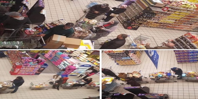 Coronavirus : scène d’hystérie dans les grandes surfaces (images)