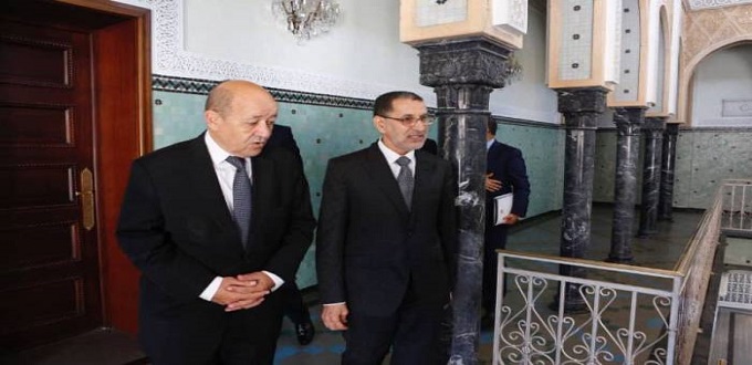 Jean-Yves Le Drian en visite de travail au Maroc le 9 novembre