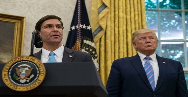 Donald Trump limoge Mark Esper, chef du Pentagone