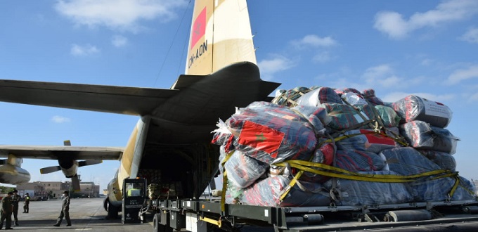 Aide humanitaire aux Palestiniens: Arrivée au Caire de deux avions militaires marocains 