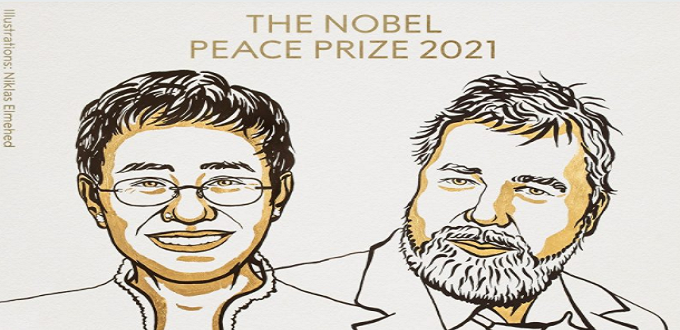 Le Nobel de la paix décerné à deux journalistes