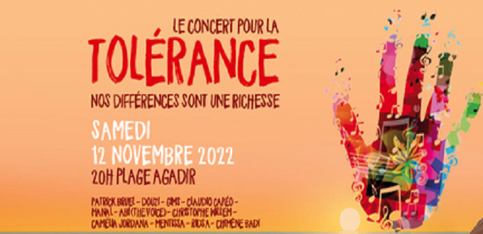 Agadir : Le Concert pour la tolérance revient le 12 novembre 2022