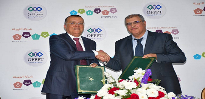 La Société d’Aménagement Zenata et l'OFPPT signent 2 conventions de partenariat 