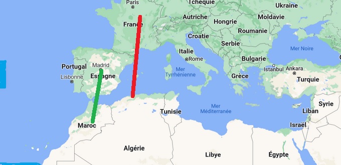 (Billet 807) – Les deux axes Rabat-Madrid et Alger-Paris