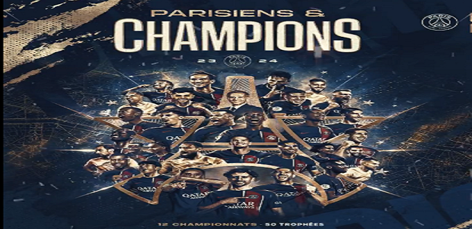 Le PSG champion de France pour la 12ème fois de son histoire
