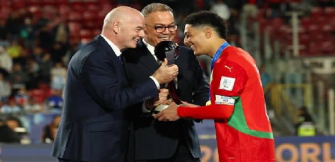 Infantino félicite le Maroc pour son sacre historique en Coupe du Monde U20