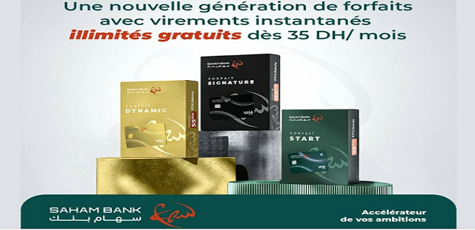 Saham Bank simplifie la banque avec des forfaits accessibles et virements gratuits et illimités