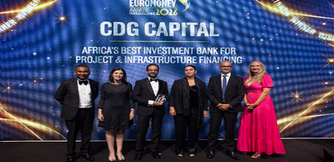CDG Capital remporte le prix "Africa’s Best Investment Bank for Project & Infrastructure Financing" d’Euromoney